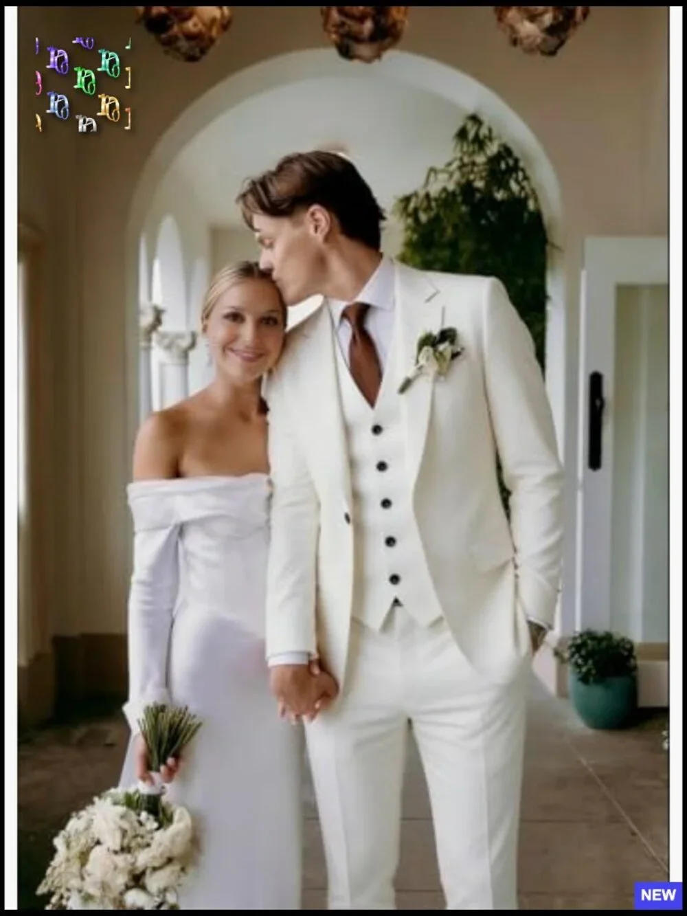 Slim Fit 3-Piece Suit Elegant Classic Formal Wedding Business Attire